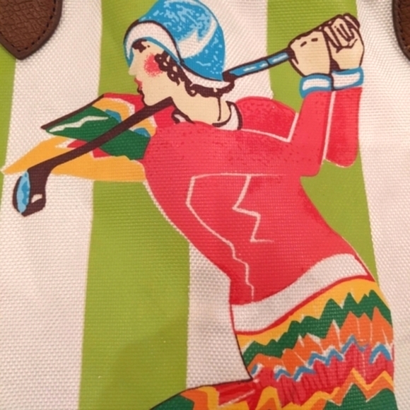 Vintage Golf bag canvas leather handle straps fairway Links - Picture 4 of 16